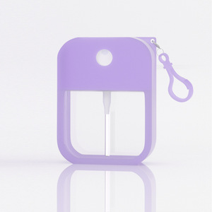 Orange Card Shape Portable <b>Spray</b> Bottle 38ML Press Pump Personal Care Plastic Bottle with Keychain - Product Image 2