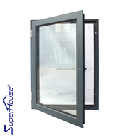 Ventana Abatible de Aluminio Certificada NOA, Resistente a Huracanes, Doble Vidrio, Recubrimiento en Polvo D2015, Anticorrosión, Anti UV, Comercial