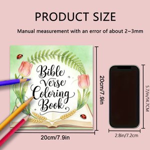 Carnet de coloriage en gros avec versets bibliques, personnalisé pour adultes et enfants, cadeau pour les groupes d'église, femmes, adolescents, dévotion personnelle - Product Image 6