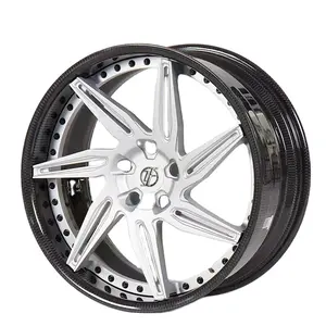 Yufei new design forged concave 18-21 inch car carbon fiber forged wheel rim 2 piece wheels forged carbon fiber wheels 20 inch