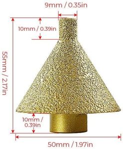 Hot bán 9/38/50 mét chân không <span class=keywords><strong>brazed</strong></span> Kim Cương Vát lõi chamfer bit mũi khoan khoan bit lỗ coring mở rộng cắt tỉa công cụ - Product Image 1