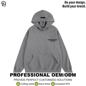 Felpa con cappuccio in pile da uomo con Logo personalizzato felpa con cappuccio Ultra morbida con maniche lunghe top abiti da uomo con tasche - Product Image 2