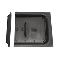 Barre de verrouillage de porte de camping-car noir/blanc de 12 pouces et kit de verrouillage de porte à écran coulissant (ouverture à droite)-Ensemble de sécurité d'accessoires de camping-car