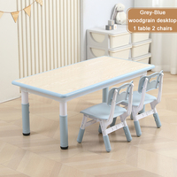 Table d'étude Graffiti et 4 chaises ensemble meubles de garderie pour enfants haute réglable pour l'école table pour tout-petits avec tabouret
