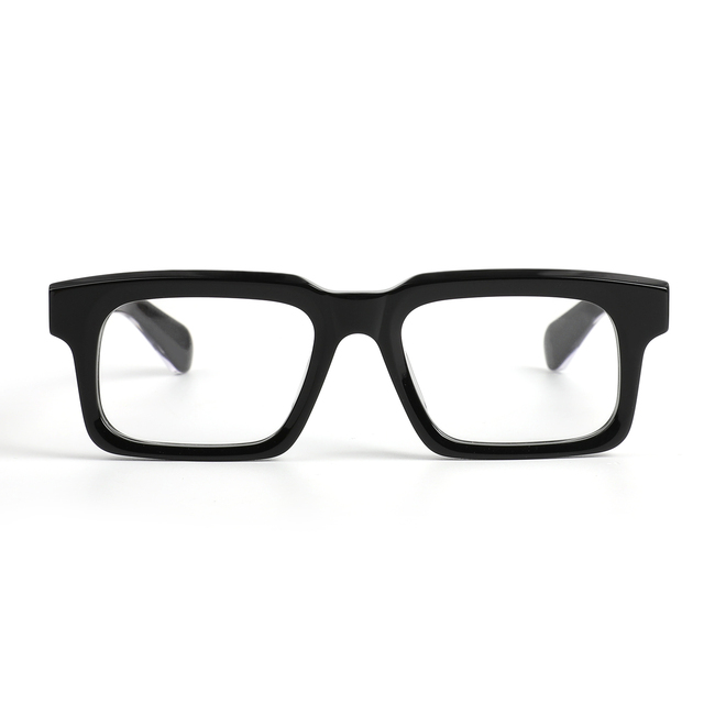 TFB Latest Lightweight Full-Rim Rectangle Square Transparent Vintage Acetate Classic Retro Prescription Reading Eyeglass Frames