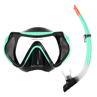 2025 équipement de plongée en apnée adulte plongée en apnée asiatique Fit tube respiratoire Silicone1 masque de plongée à lentille unique avec ensemble de tuba