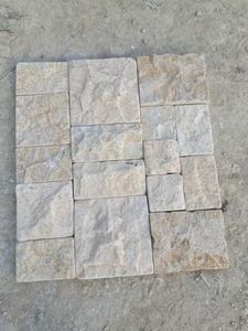 หินวีเนียร์บางแบบธรรมชาติสีเบจคลาสสิก รูปทรงสี่เหลี่ยมจัตุรัสและสี่เหลี่ยมผืนผ้า สำหรับบุผนัง - Product Image 5