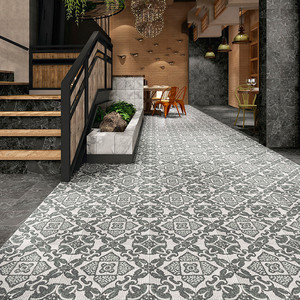 Carrelage décoratif mural en mosaïque Versailles Deco, 12x12 pouces, motif noir et blanc, pour salle de bain et cuisine - Product Image 5