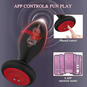 Tapón Anal Giratorio con Control Remoto por Aplicación para Hombres y Mujeres, Producto Sexual para Adultos, Masajeador Universal para Orgasmos y Masturbación de Próstata - Product Image 5