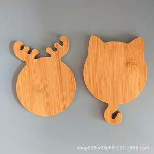 <b>Bamboo</b> Deer Coaster Heat Resistant Wood Drink <b>Cup</b> Mat For Party Home Use - Product Image 4