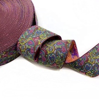 Ruban en polyester jacquard rétro écologique personnalisé par le fabricant, 4,8 cm, style ethnique, pour chaussures, vêtements et accessoires