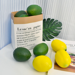 <span class=keywords><strong>2025</strong></span> độ trung thực cao tăng cường chanh trái cây nhân tạo sống động màu xanh lá cây màu vàng chanh hỗn hợp mô phỏng sống động như thật giáng sinh Tạ Ơn - Product Image 3