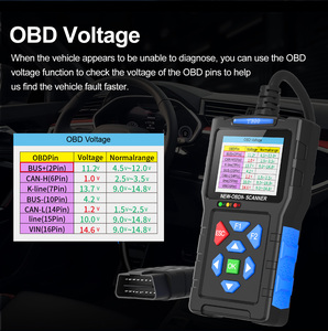 Outil de diagnostic automobile universel T300 OBD2 12-24V avec écran LCD couleur 2,8 pouces pour tous les véhicules – Affichage clair des codes de panne - Product Image 6