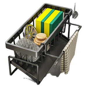 Portaspugne da Cucina Sostenibile Multifunzione con Design Moderno e Semplice, Rastrelliera Verticale per Rubinetto del Lavello - Product Image 6