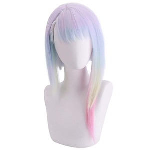Anime <span class=keywords><strong>Cyberpunk</strong></span> <span class=keywords><strong>Edgerunners</strong></span> Cosplay Lucyna Kushinada multicolor gradiente peluca - Product Image 4