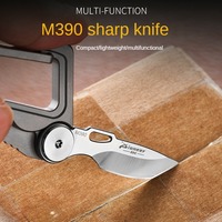 2025 alliage de titane EDC porte-clés portables couteau pliable avec boucle de sac à dos à dégagement rapide/crochet porte-clés en gros de luxe