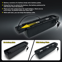 Batterie de vélo électrique 48V 10.4Ah 12Ah 14Ah pour tube diagonal, pack de batteries 18650 avec BMS intelligent pour moteur 1000W