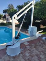 Fest Montiert 360° °   Drehbarer Ferngesteuerter Schwimmbadlift, Schwenkbarer Poolsessel, für Behinderte, Senioren & Rollstuhlfahrer