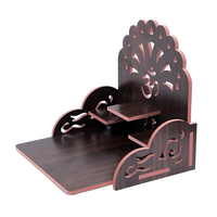 Vente en gros de temple hindou indien Pooja Mandir en bois de conception traditionnelle fixé au mur pour la maison pour la célébration de Diwali
