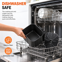 Four à friture sans huile en acier inoxydable avec fenêtre visible, commande mécanique à double bouton, cuisinière de comptoir, vente en gros, OEM ODM