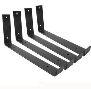 Cheap L <b>Shelf</b> <b>Bracket</b> Heavy Duty Open Shelving Hardware Included Rustic Iron Metal Scaffold <b>Black</b> Wall Floating <b>Shelf</b> <b>Brackets</b> - Product Image 2