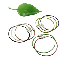 1.5 mm Luggage Tag Stainless Steel Wire <b>Key</b> <b>Chain</b> <b>Key</b> Ring Cable Ring - Product Image 1