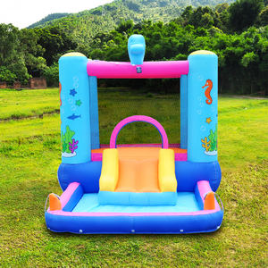 Château gonflable extérieur pour enfants avec petit toboggan lit sautant matelas de divertissement <span class=keywords><strong>garde</strong></span> du <span class=keywords><strong>corps</strong></span> lit d'air pour enfants - Product Image 2