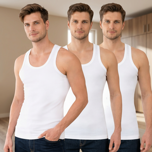 <b>Men's</b> <b>Black</b> Cotton <b>Tank</b> <b>Top</b> O-Neck Sleeveless Sports Vest Quick Dry Casual Gym Wear - Product Image 4