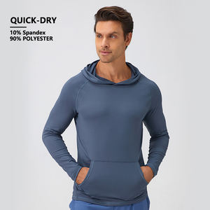 YLS nuova felpa da palestra Casual abbigliamento sportivo da uomo in poliestere Spandex veloce e asciutto per il Fitness che corre per fare Jogging da allenamento con tasca - Product Image 3
