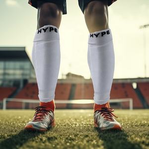 HYPE Calcetines Deportivos Shin Warmer Pierna Mangas Compresión Pantorrilla Mangas para Jugadores de Fútbol con Protección de Espinilleras - Product Image 6