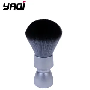 YAQI — brosse à cheveux synthétiques pour hommes, poignée en métal lourde, barbe et logo personnalisé