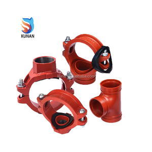 カスタマイズされた溝付きパイプ継手 ダクタイル鋳鉄エルボ ティー カップリング 消火用 高温耐性 - Product Image 5