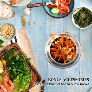 Table de foyer extérieur Db 7,1x7,1x9,7 pouces, bleue, sans fumée, au bioéthanol, chauffage de terrasse, style moderne - Product Image 6