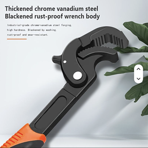 Jeu de clés universelles réglables en acier au chrome-vanadium - Qualité industrielle, grande ouverture, multifonction, à cliquet rapide W300-11 - Product Image 4