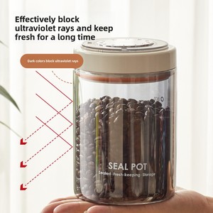 Contenitore in <span class=keywords><strong>Vetro</strong></span> <span class=keywords><strong>Sottovuoto</strong></span> Antiumidità Stile Retrò per Alimenti, Capacità 800-1000ml, per Chicchi di Caffè, Tè, Snack, Spezie - Product Image 4