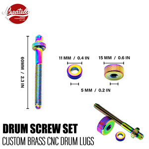 Varas de Tensão Beatello 35MM Douradas/Prateadas/Multicoloridas |   Diâmetro de 5mm para Tambores <span class=keywords><strong>Snare</strong></span> e <span class=keywords><strong>Tom</strong></span> |   Atualização de Hardware Personalizada - Product Image 6