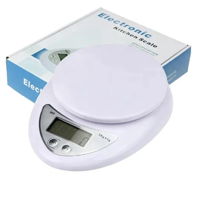 1pc 5kg LED Portable Digital Scale Scales Food Balance Measuring Weight Kitchen Electronic Scales Small Weighing In Grams