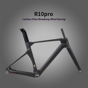 Fábrica al por mayor R10 700C fibra de carbono cuadro de <span class=keywords><strong>bicicleta</strong></span> de carretera cuadro de freno de disco aerodinámico bicicletas de carretera piñón fijo BMX MARCO DE USO - Product Image 2