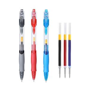 Custom Logo Retractable Click Gel Ink <b>Pens</b> Soft Rubber 0.5mm Blue and Red Plastic Promotional Use <b>Pens</b> - Product Image 3