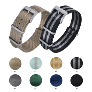 ג 'ילונג באיכות גבוהה חלקה ניילון שעון רצועה מספר גדלים וסגנונות 20mm 22 מ "מ החלפת רצועה שעון - Product Image 6