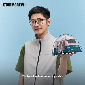 طراز كاجوال Stormcrew + مقاوم للرياح مقاوم للماء ياقة مدورة سادة بوليستر لربيع وصيف - Product Image 5