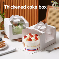 Kuchenbox mit Eigenem Logo und Griff Lebensmittelechte Takeaway-Verpackungsbox Koreanischer Stil Geburtstagsgeschenkbox