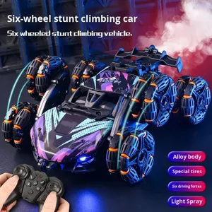 Coche de Acrobacias de Plástico con Control Remoto Eléctrico de 4 Canales Bechotoy, con Derrape Experto, <span class=keywords><strong>Spray</strong></span> y Giro, para Uso en Interiores y Exteriores - Product Image 3