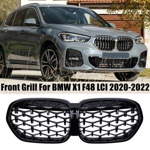 กระจังหน้าทรงไตเพชรสำหรับ BMW X1 F48 LCI ปี 2020 2021 2022 สไตล์สปอร์ต แต่งรถ อะไหล่เปลี่ยนทดแทน - Product Image 1