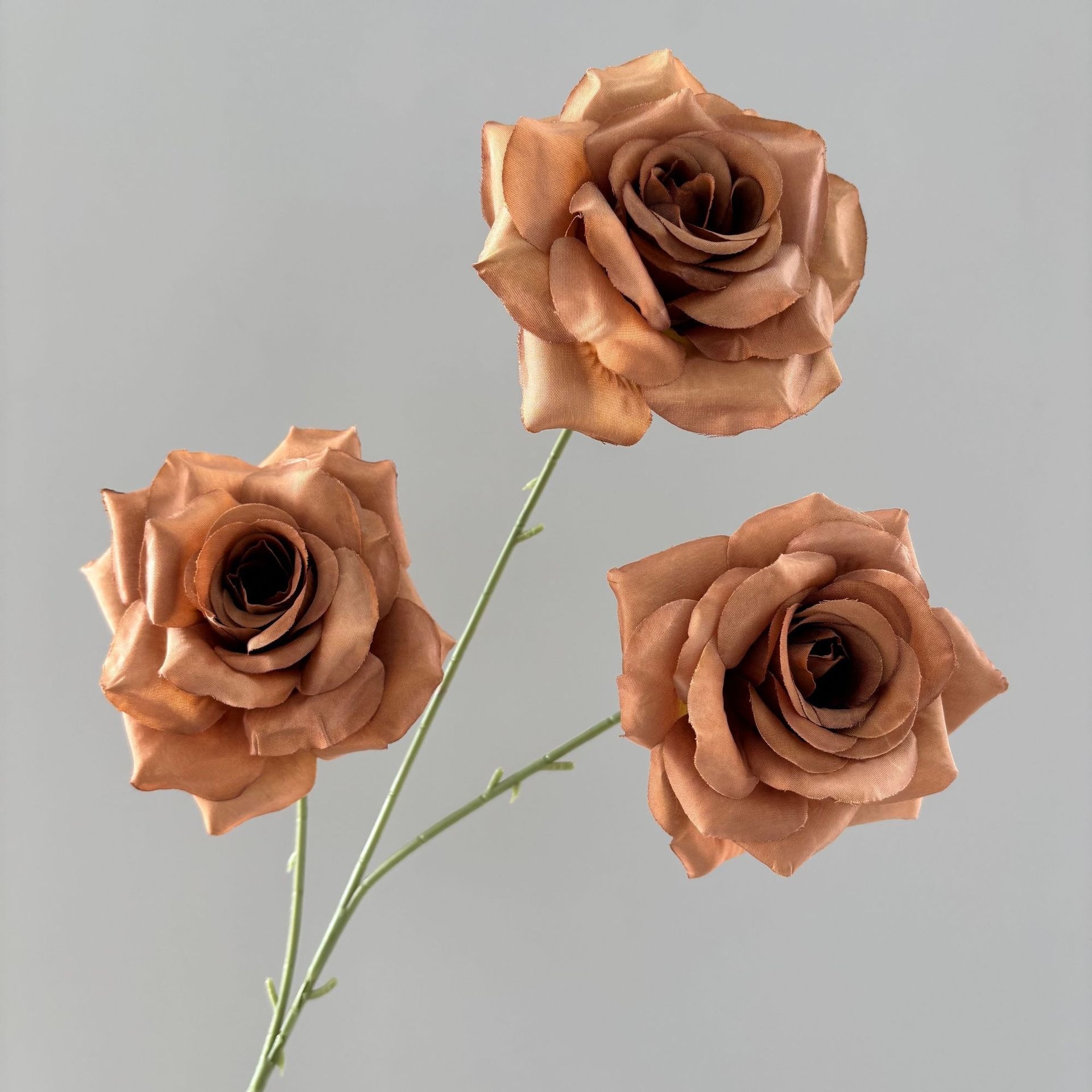 Rose Diamant à 3 têtes Marron Foncé