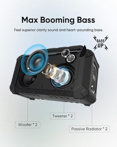 Haut-parleurs portables Inwa pour ordinateur avec boîtier en verre, alarme, prise en charge AirPlay, micro intégré et support d'application - Product Image 4