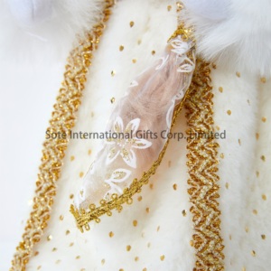 Figuras Decorativas de Snegurochka de 30 cm, Color Blanco Dorado Brillante, Regalos de Año Nuevo Ruso - Product Image 5