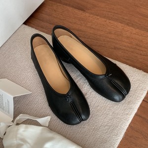 ODM OEM Direct usine 2026 Mocassins pour femme à bout fendu et talon carré, en peau de mouton vintage, à nœud, à enfiler, légers, antidérapants, décontractés et habillés - Product Image 2