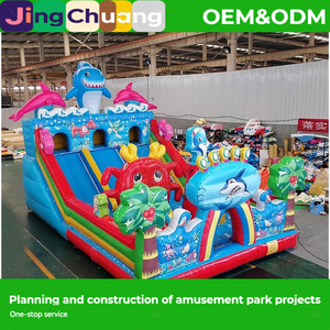Pequeño Castillo Inflable con Tobogán para Exteriores, Nuevo, para Padres e Hijos, Trampolín Infantil, Equipo de Juegos - Product Image 4