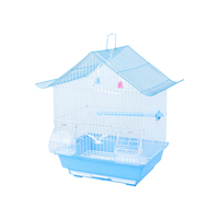 Mini cage à oiseaux bleue en fil métallique, design maison, petite cage pour perruches, canaris, pinsons, habitat intérieur